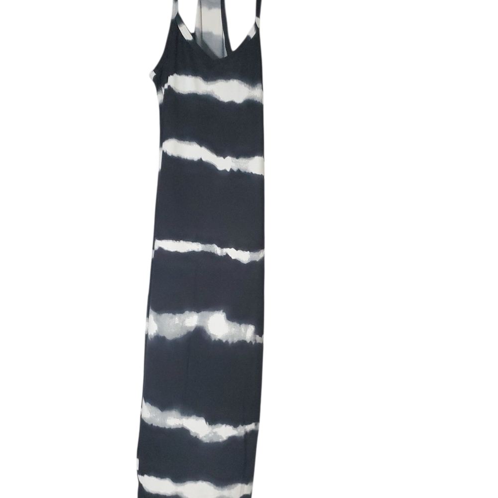 Black and White Striped Maxi Dress